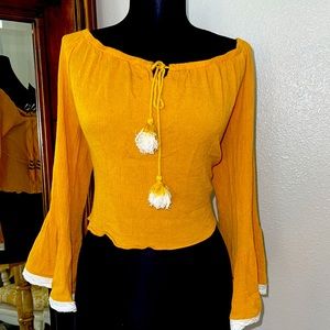 Onetheland bohemian cropped tunic, size M